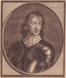 John Lambert (1619-1684) brit tábornok és politikus portréja, John Goldar (1729-1795) rézmetsze Robert Walker festményéből