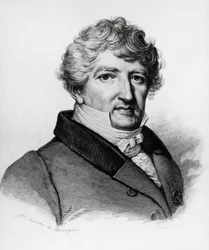 Georges Leopold Chretien Frederic Dagobert Cuvier (1769-1832), francia biológus portréja, metszet