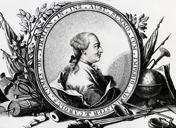 Karl Joseph von Firmian (1716-1782) osztrák politikus portréja, metszet