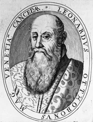 Leonardo Ottoboni (16-17. század), velencei nagykancellár portréja, metszet