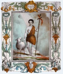 Keresztelő Szent János, 1880 körül (metszet)