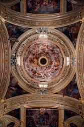San Donato templom. Freskó. Genova. Olaszország.
