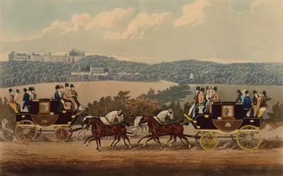 The Reading Telegraph Coaches (színes metszet)
