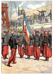 A harmadik Zouaves-ezred Marseille-ben