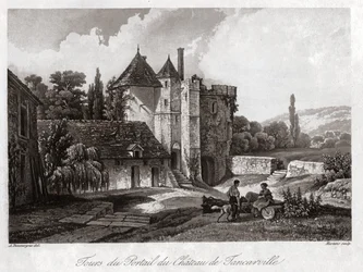Tancarville vára. 1840 körül (metszet)
