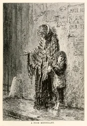 Szegény áldozó, Jules Verne (1828-1905) nyolcvan nap alatt a világ körül című művéből, Louis Dumont (sz. 1822) metszete 1873.