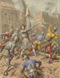 A Tournellák támadása Orleansban (chromolitho)