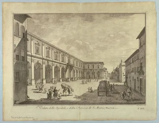 Kilátás Firenzére, tányér a "XXIV. választásból. Kilátás Firenze város fő kerületeire, tereire, templomaira és palotáira"