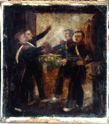 Francia: Aux quatre sergents de La Rochelle. A fogadós jele. 3, boulevard Beaumarchais, 4. kerület, Párizs.