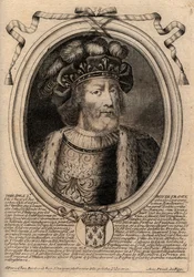I. Fülöp (1060–1108), francia király portréja – I. Fülöp (1053–1108) francia király – metszet a „Les Augustes Franciaország összes királyának ábrázolásai Pharamondtól XIV. Lajosig” című könyvből, Párizs