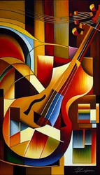 Musical instrument, Abstract painting, Wall Art | Canvas Prints