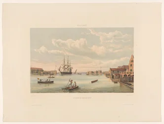 Willemstad Curaçao kikötőjének bevétele (cím a tárgyon)