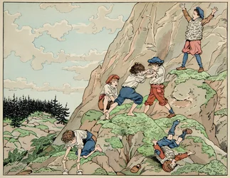 Az illusztráció a „Le bon roy Henri” című könyvből származik, illusztrálta: Jacques Marie Gaston Onfray de Breville dit JOB (1858-1931): IV. Henrik gyermekkora a parasztokkal – Magángyűjtemény