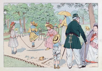 Jacques Marie Gaston Onfray de Breville az állásban (1858-1931); Illusztráció a „” Les epees de France”” könyvből: A tér őre a 19. században; Coll, rész