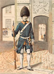 Jacques Marie Gaston Onfroy de Breville dit JOB (1858-1931) – A francia csapatok mindenkori felszerelése: a Királyi Gárda 8. ezrede (1815), Magángyűjtemény