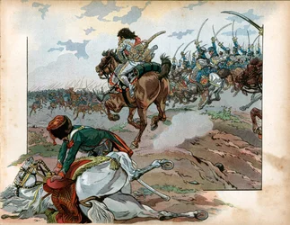 Joachim Murat (1767-1815) megvádolták embereivel a heilsbergi csatában június 10-én.