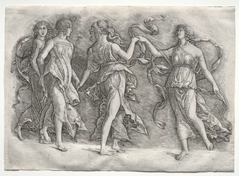 Négy táncoló múzsa, c. 1497.